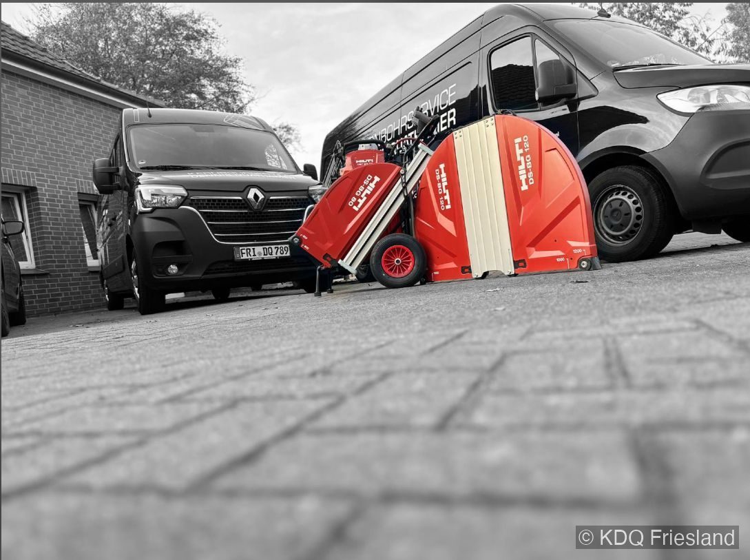 Hilti Diamantbohrtechnik und Firmenwagen